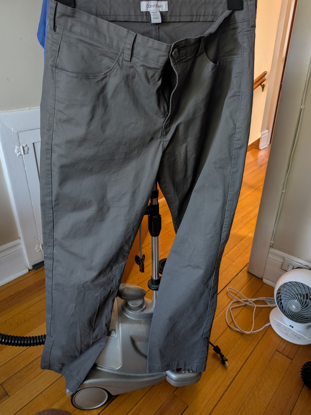Calvin Klein Men's Charcoal Gray Chinos